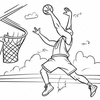 Exciting Basketball Game Coloring Page 40709-33732