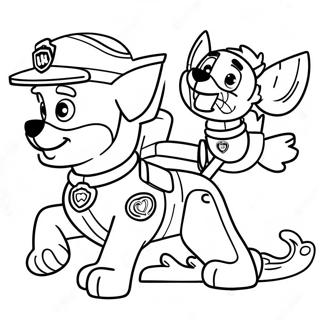 Paw Patrol Tracker Coloring Pages