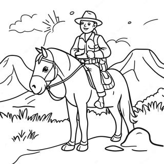 Adventurous Tracker In Action Coloring Page 40749-33750