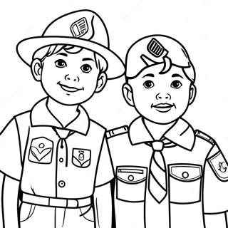 Boy Scouts Coloring Page 40758-33759