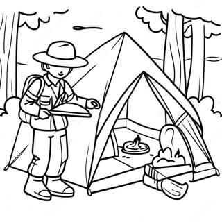 Boy Scouts Camping Adventure Coloring Page 40759-33762