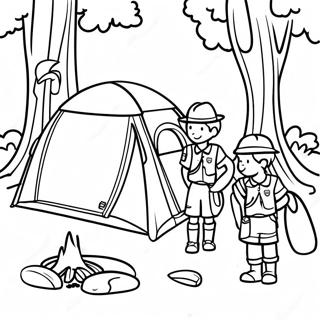 Boy Scouts Camping Adventure Coloring Page 40759-33763