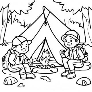 Boy Scouts Camping Adventure Coloring Page 40759-33764