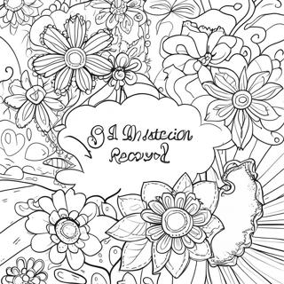 Addiction Recovery Inspirational Quotes Coloring Page 4080-3290