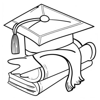 Preschool Graduation Cap And Gown Coloring Page 40818-33808