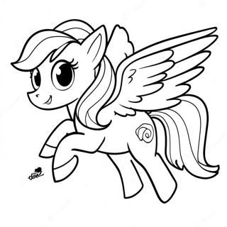 Rainbow Dash Flying Coloring Page 40829-33814