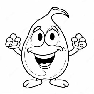 Funny Grimace Shake Character Coloring Page 40839-33826