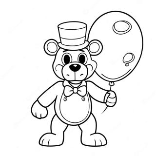 Funtime Freddy With Balloon Coloring Page 40849-33850