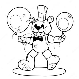 Funtime Freddy With Balloon Coloring Page 40849-33851