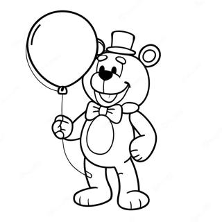 Funtime Freddy With Balloon Coloring Page 40849-33852