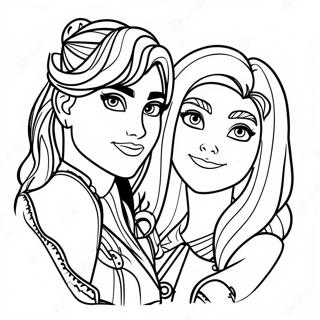 Mal Evie Descendants 3 Coloring Page 40858-33847