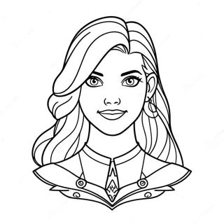 Mal Evie Descendants 3 Coloring Page 40858-33848