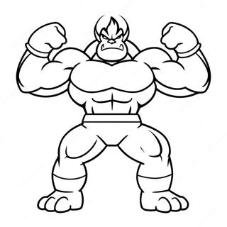 Machamp Flexing Muscles Coloring Page 40869-33834