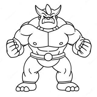 Machamp Flexing Muscles Coloring Page 40869-33836