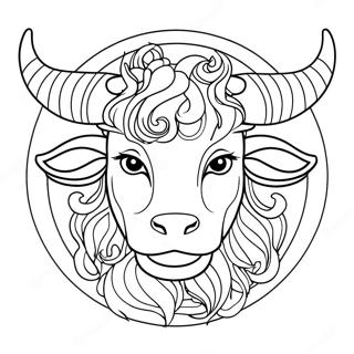 Taurus Zodiac Sign Coloring Page 40898-33870