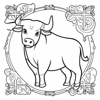 Taurus Zodiac Sign Coloring Page 40898-33871