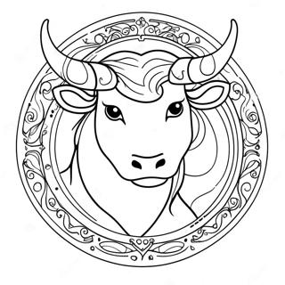 Taurus Zodiac Sign Coloring Page 40898-33872