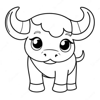 Cute Taurus Bull Coloring Page 40899-33878