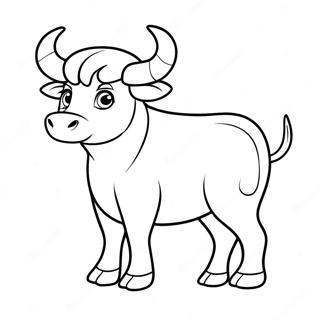 Cute Taurus Bull Coloring Page 40899-33879