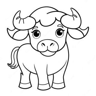 Cute Taurus Bull Coloring Page 40899-33880