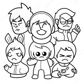 Eddsworld Characters Coloring Page 40919-33874