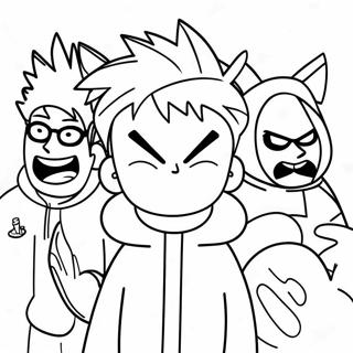 Eddsworld Characters Coloring Page 40919-33875