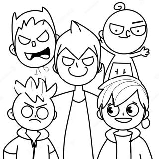 Eddsworld Characters Coloring Page 40919-33876