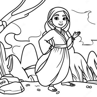 Raya In Adventure Coloring Page 4091-3301