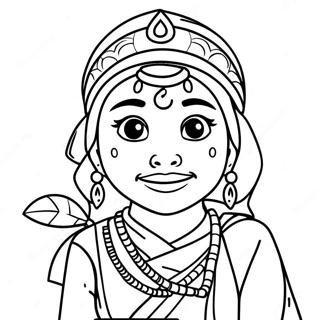 Raya In Adventure Coloring Page 4091-3302