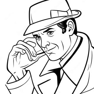 Detective Sherlock Holmes Solving A Mystery Coloring Page 40929-33894