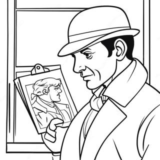 Detective Sherlock Holmes Solving A Mystery Coloring Page 40929-33895