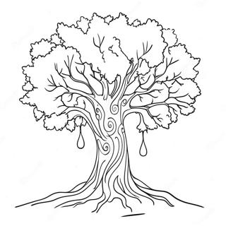 Winter Tree Coloring Pages