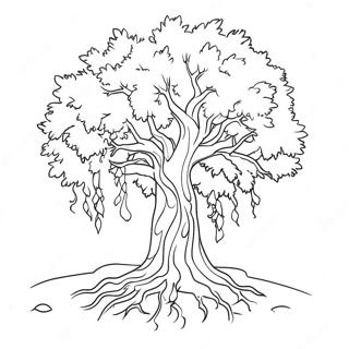 Snowy Winter Tree Coloring Page 40939-33914