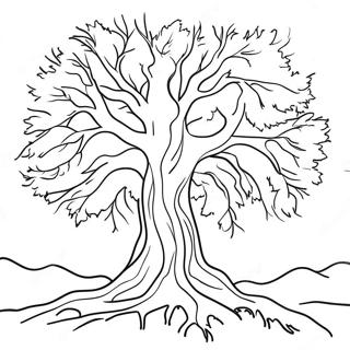 Snowy Winter Tree Coloring Page 40939-33916