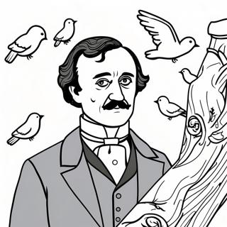 Edgar Allan Poe Coloring Page 40948-33899