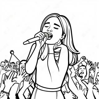 Sabrina Carpenter Singing On Stage Coloring Page 40959-33910