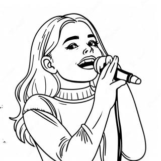 Sabrina Carpenter Singing On Stage Coloring Page 40959-33911