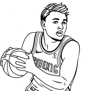 Luka Doncic Dribbling Basketball Coloring Page 40969-33938