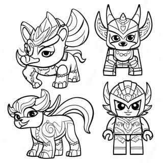 Lego Chima Characters Coloring Page 40979-33934