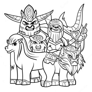 Lego Chima Characters Coloring Page 40979-34041