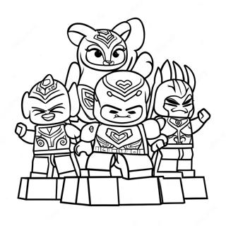 Lego Chima Characters Coloring Page 40979-34043