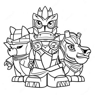 Lego Chima Characters Coloring Page 40979-34044