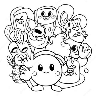 80s Cartoon Characters Coloring Page 40998-33951