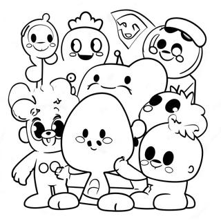 80s Cartoon Characters Coloring Page 40998-33952