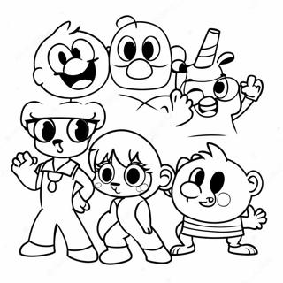 80s Cartoon Characters Coloring Page 40998-34058