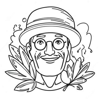 Pothead Stoner Coloring Page 4100-3307