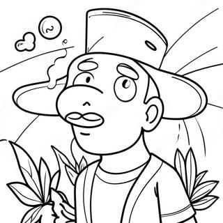 Pothead Stoner Coloring Page 4100-3308