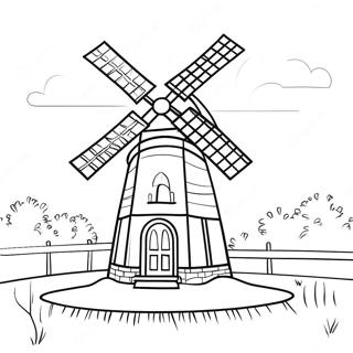 Windmill Coloring Page 41028-34077