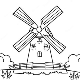 Windmill Coloring Page 41028-34078