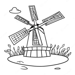 Windmill Coloring Page 41028-34079